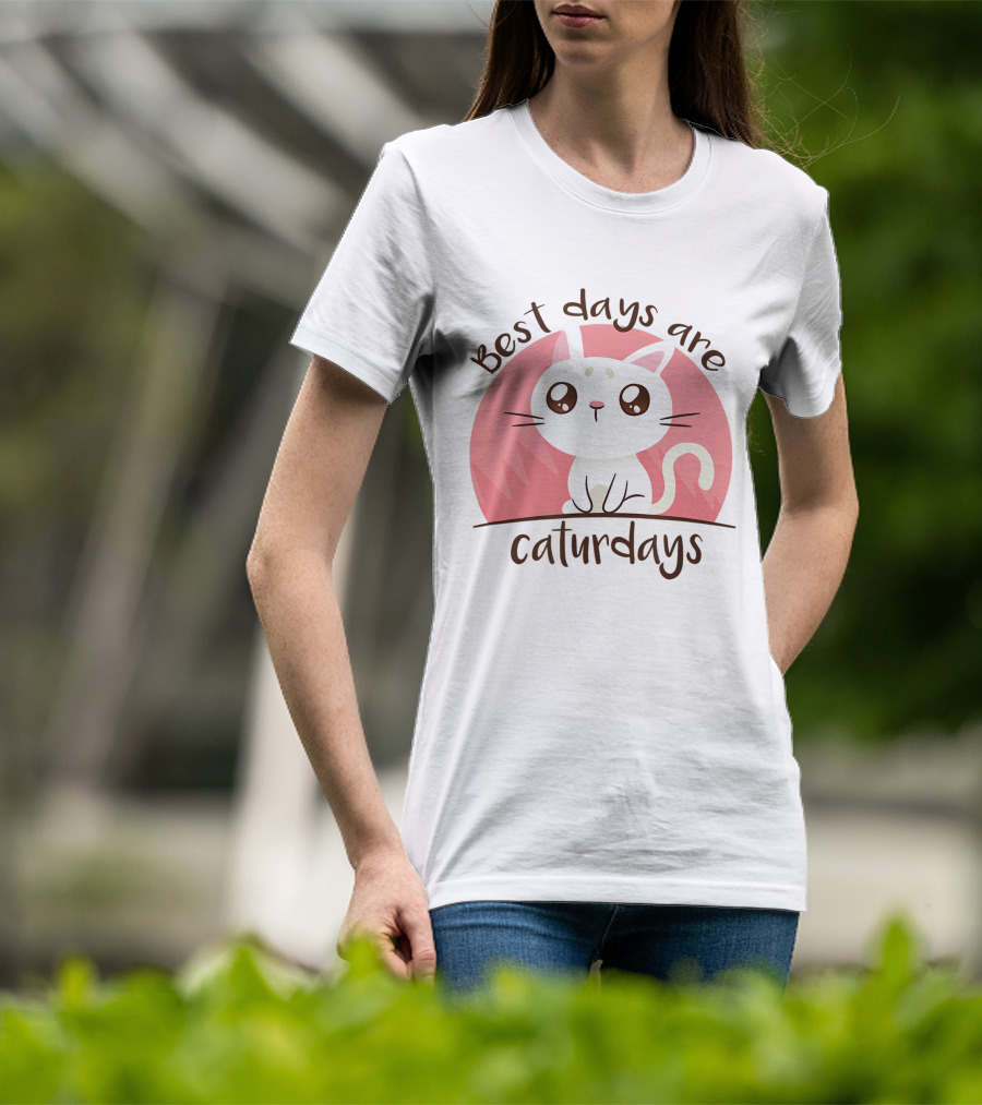 Best Days Are Caturdays Cute Cat For Cat Lover T-Shirt