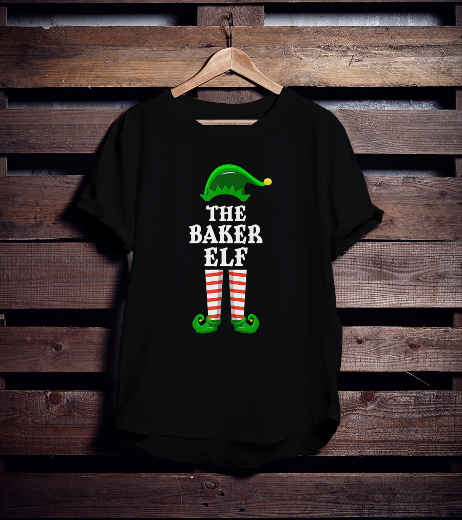 The Baker Elf Family Group Matching Christmas Party Outfits T-Shirt