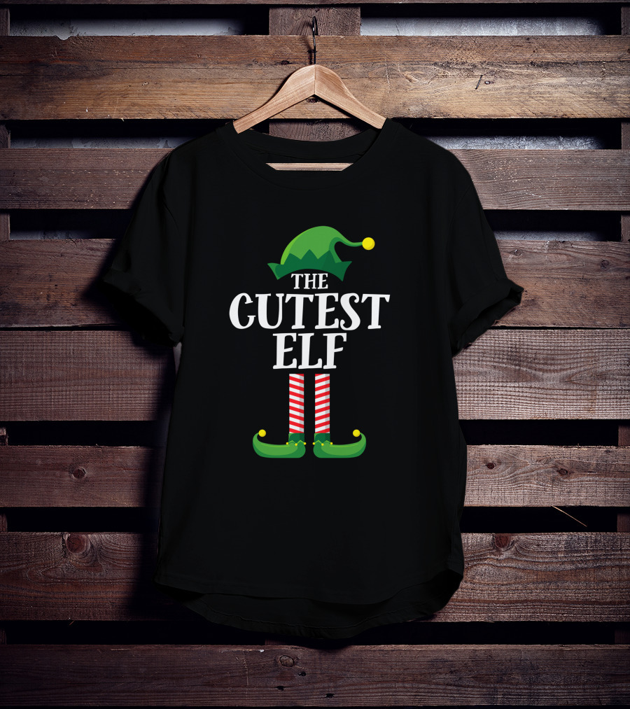 The Cutest Elf Matching Family Christmas Party T-Shirt