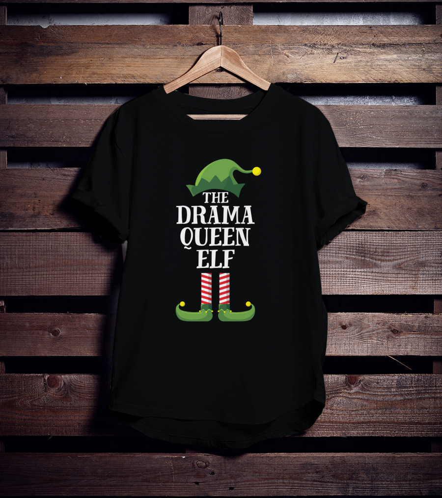 Drama Queen Elf Family Christmas Party Matching Group T-Shirt