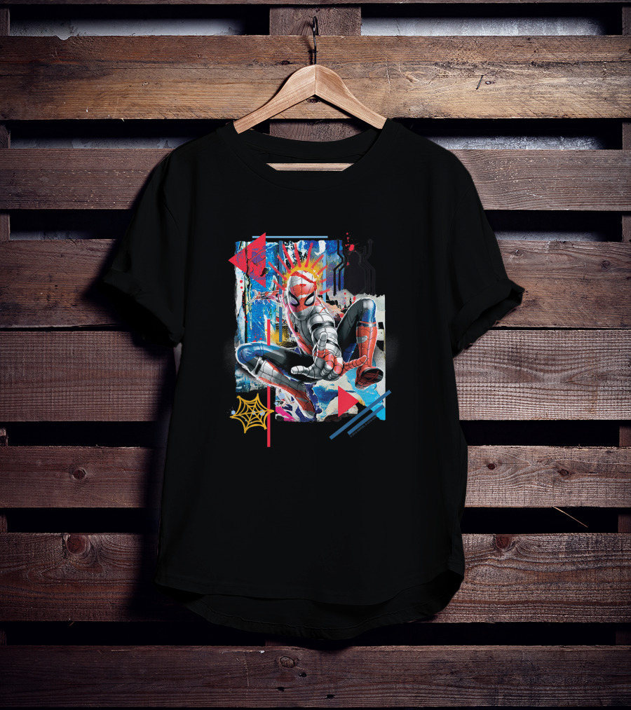 Marvel Spider-Man Far From Home Vibrant Web-Slinging Action T-Shirt