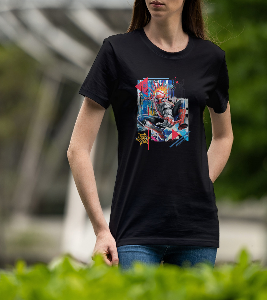 Marvel Spider-Man Far From Home Vibrant Web-Slinging Action T-Shirt