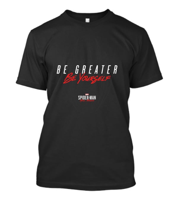 Marvel Spider-Man Miles Morales Be Greater Be Yourself Subtle Spider Outline T-Shirt