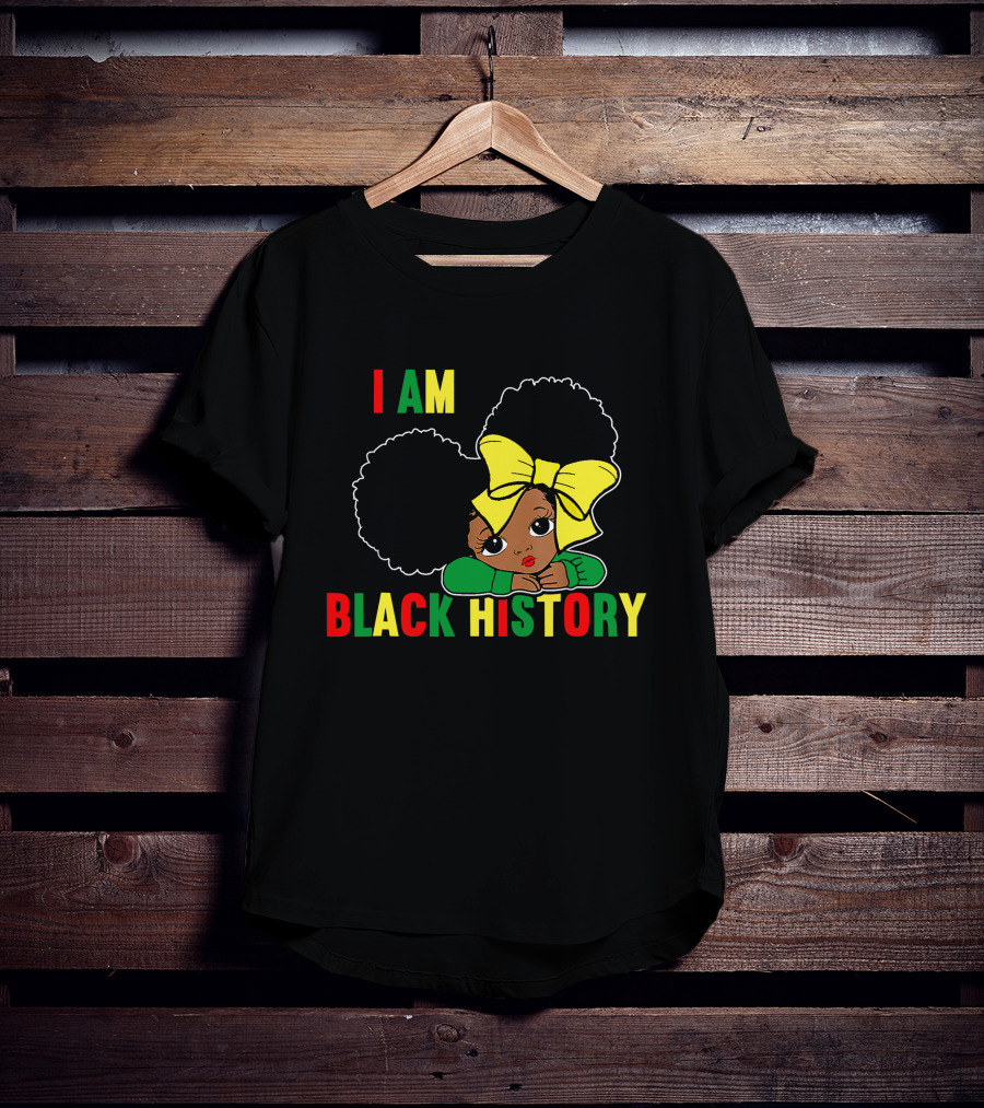 I Am Black History African Queen Girls Black History Month T-Shirt