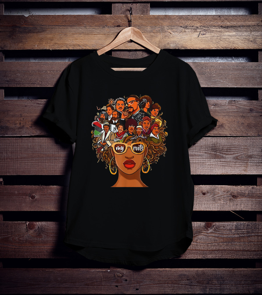Powerful Roots Back History Month Pride DNA I Love My Roots T-Shirt