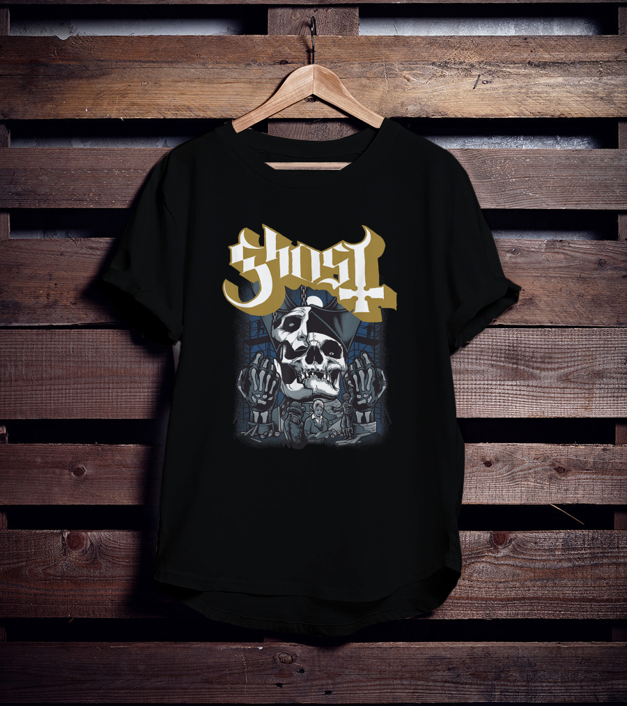 Ghost Impera Skull In Construction Scene T-Shirt