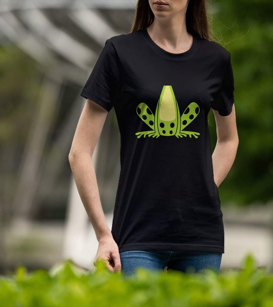 Frog Body Costume Cute Reptile Halloween Gift Green Spotted Amphibian T-Shirt