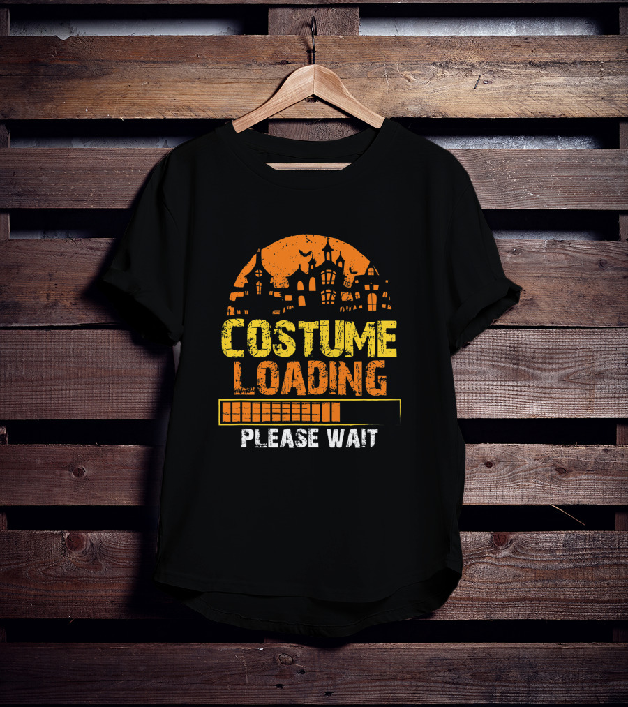 Costume Loading Halloween Please Wait Haunted House T-Shirt
