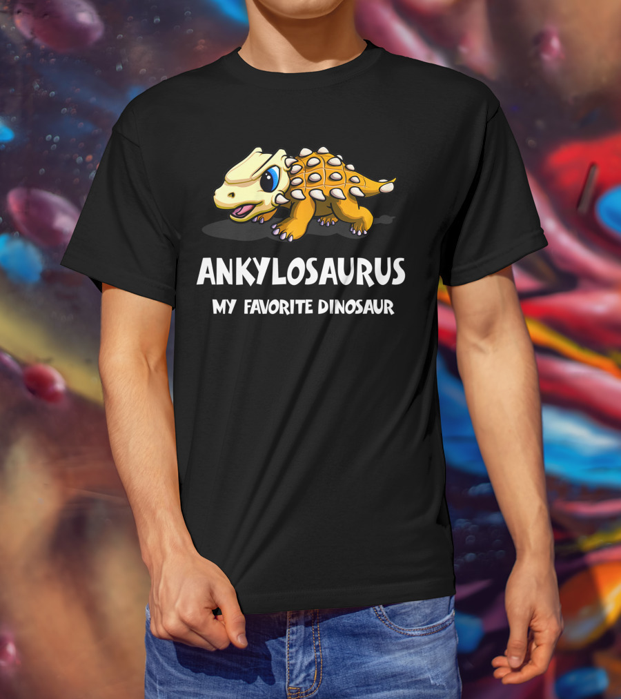 ANKYLOSAURUS MY FAVORITE DINOSAUR Cute Cartoon T-Shirt