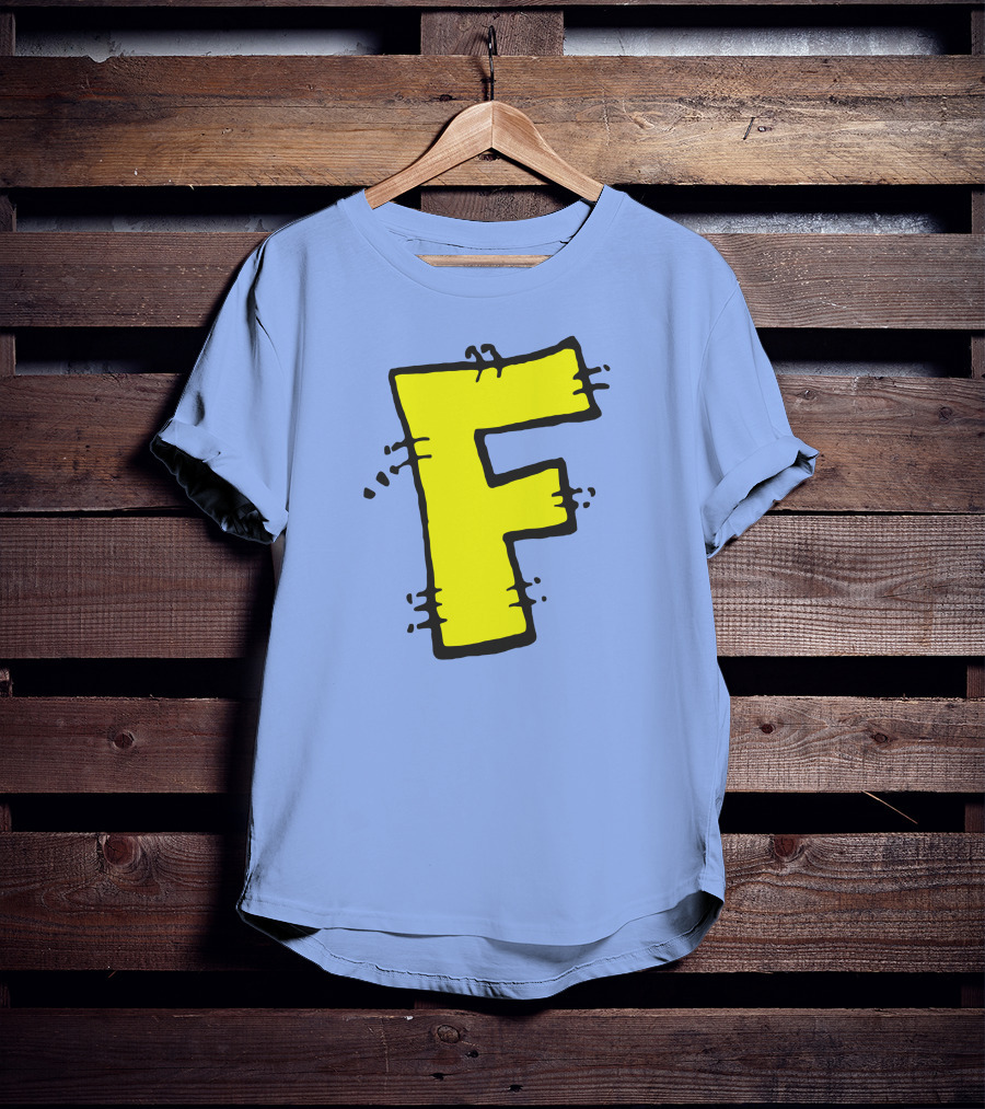 Forbush Man Large Yellow F Comic T-Shirt