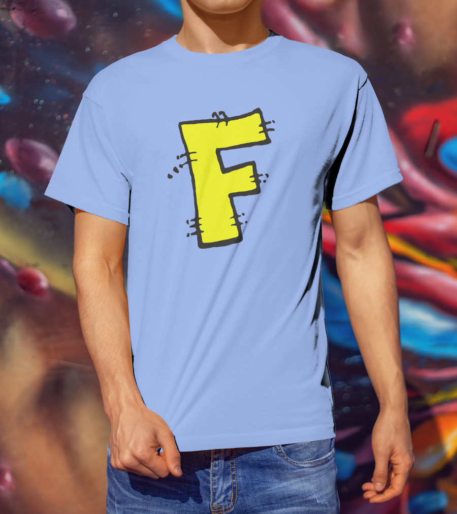 Forbush Man Large Yellow F Comic T-Shirt