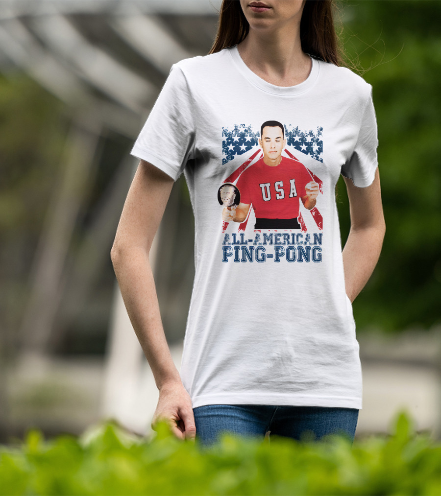 USA All-American Ping Pong Forrest Gump T-Shirt