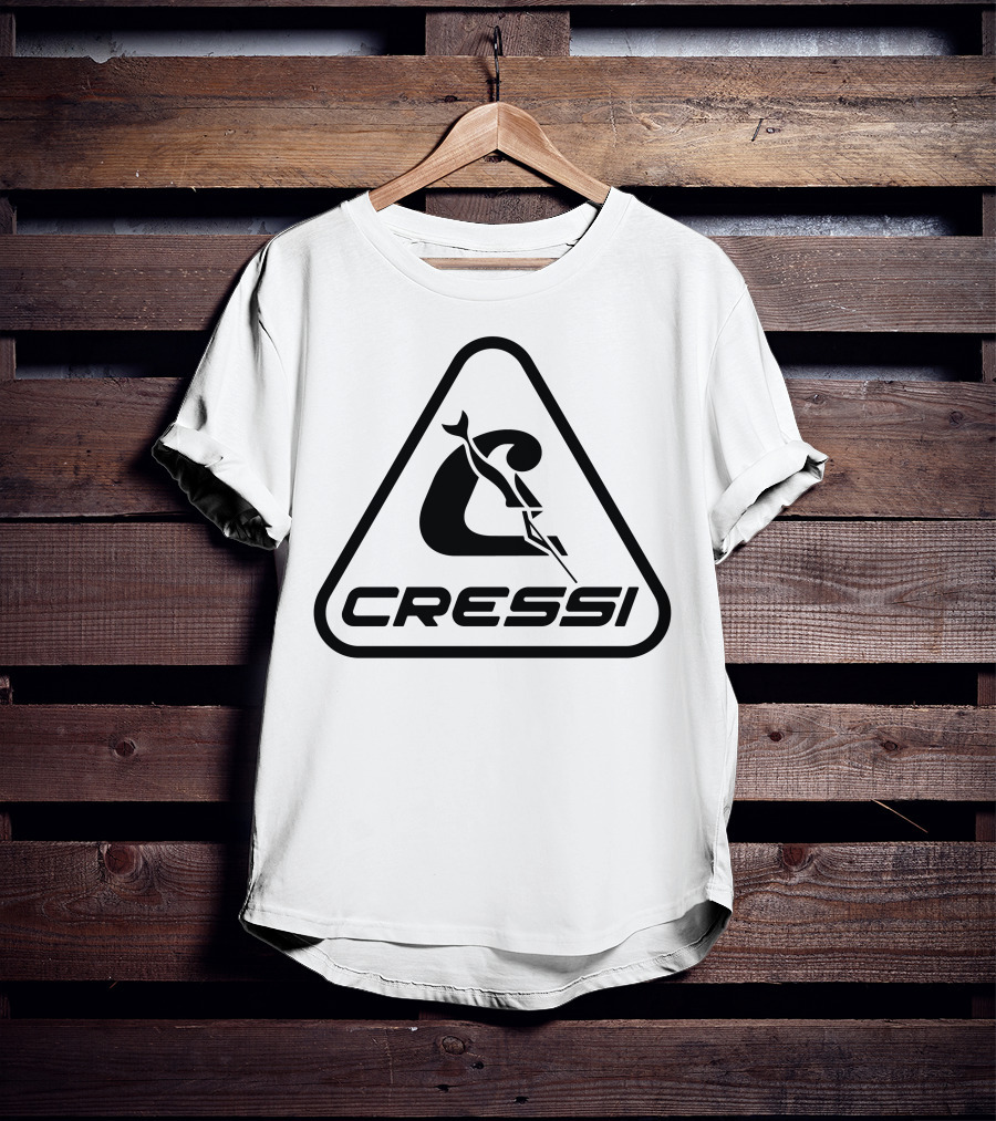 Cressi Triangular Logo Symbol With Spearfisherman T-Shirt
