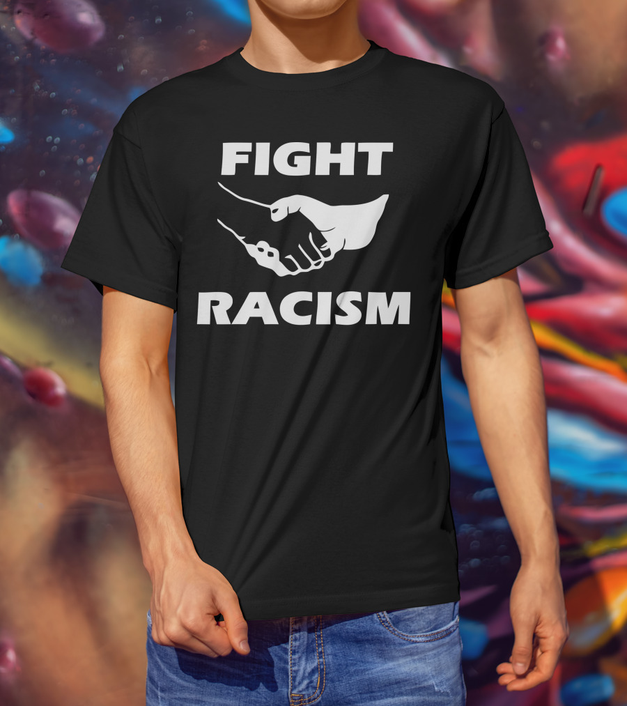 FIGHT RACISM Unity Handshake T-Shirt