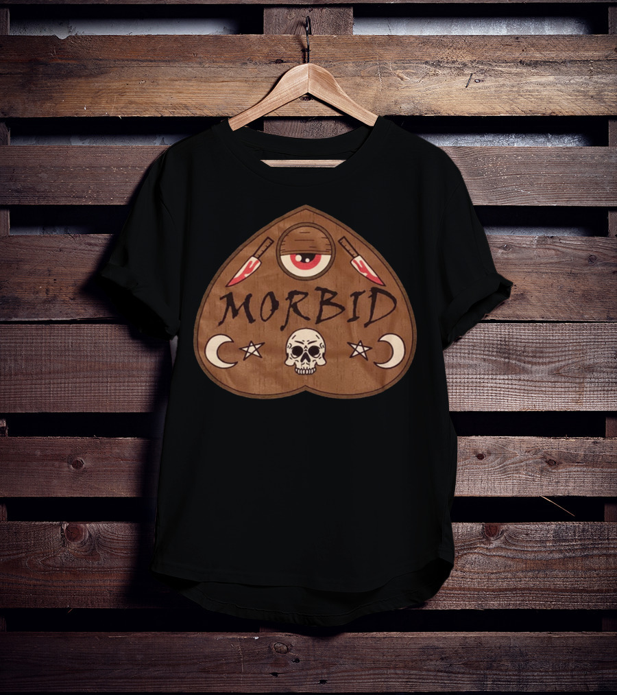 Morbid Podcast Merch Skull Crescent Knives Eyeball T-Shirt