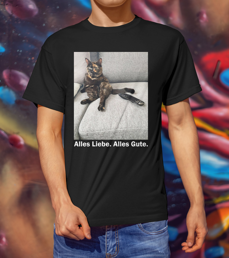 Alles Liebe Alles Gute Bay Berlin Merch Cat On Couch T-Shirt