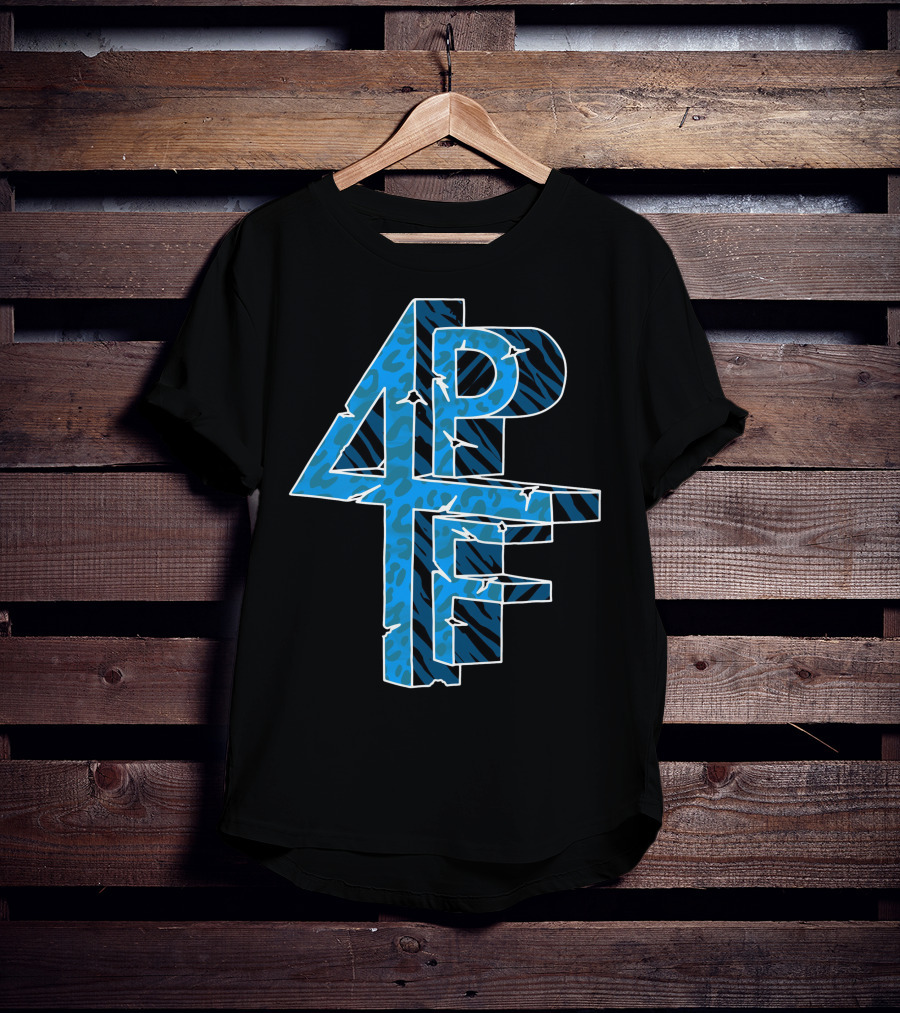 4PF Blue Animal Print T-Shirt