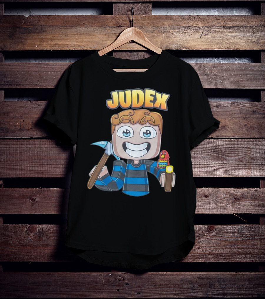 Judex Cartoon Character With Axe And Parrot T-Shirt