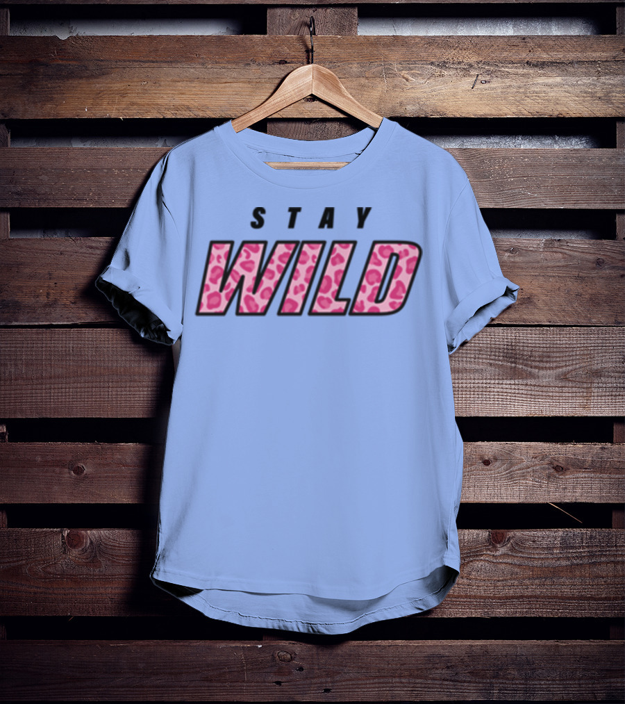STAY WILD Leopard Print T-Shirt