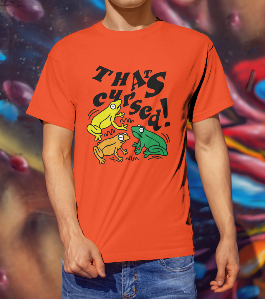 Benoftheweek Merch That’s Cursed Colorful Frogs T-Shirt