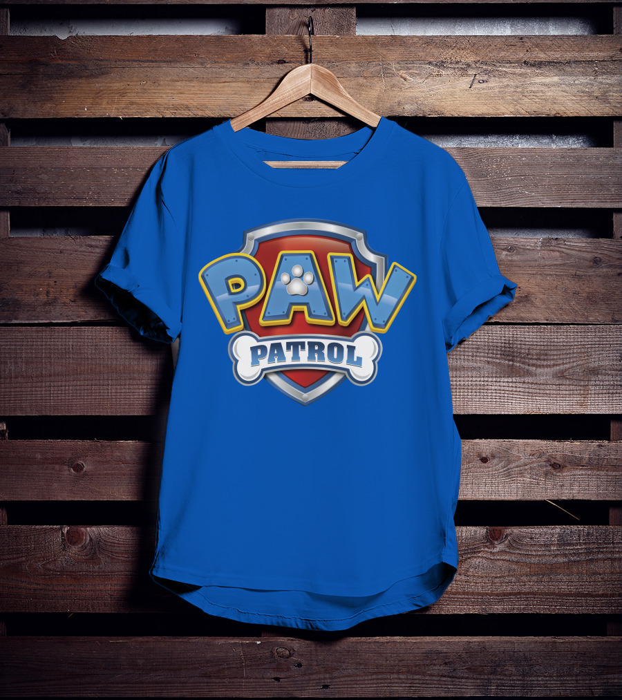 Paw Patrol Birthday Celebration Shield And Bone T-Shirt