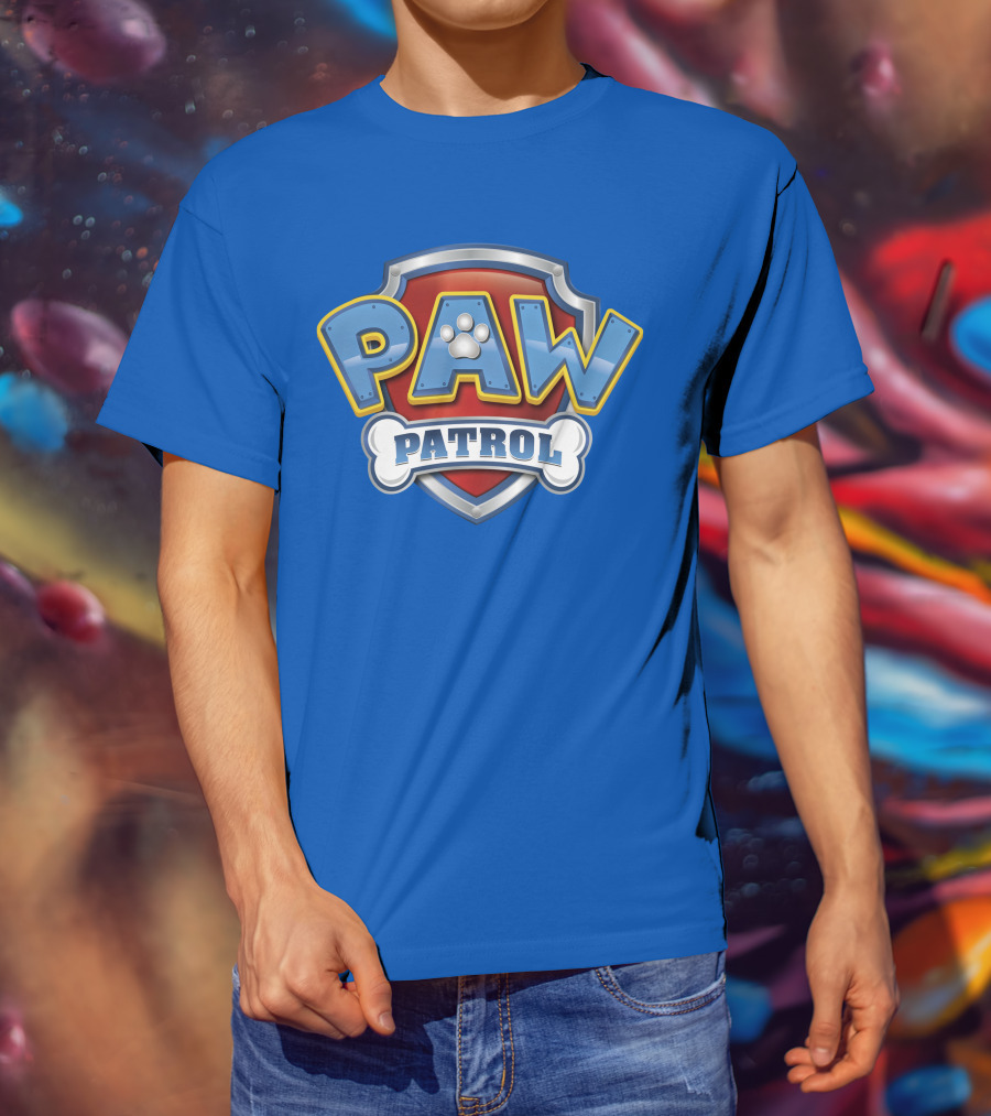 Paw Patrol Birthday Celebration Shield And Bone T-Shirt