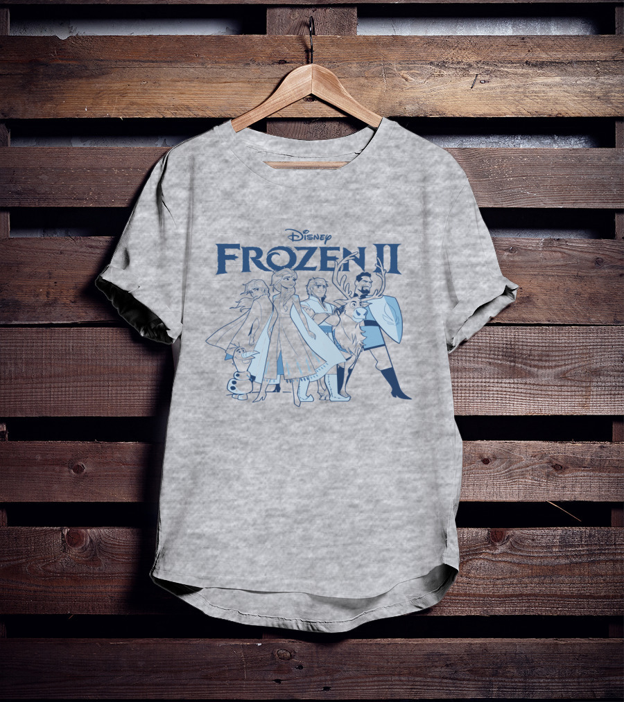 Disney Frozen II Anna Elsa Olaf Kristoff Sven Group Image T-Shirt