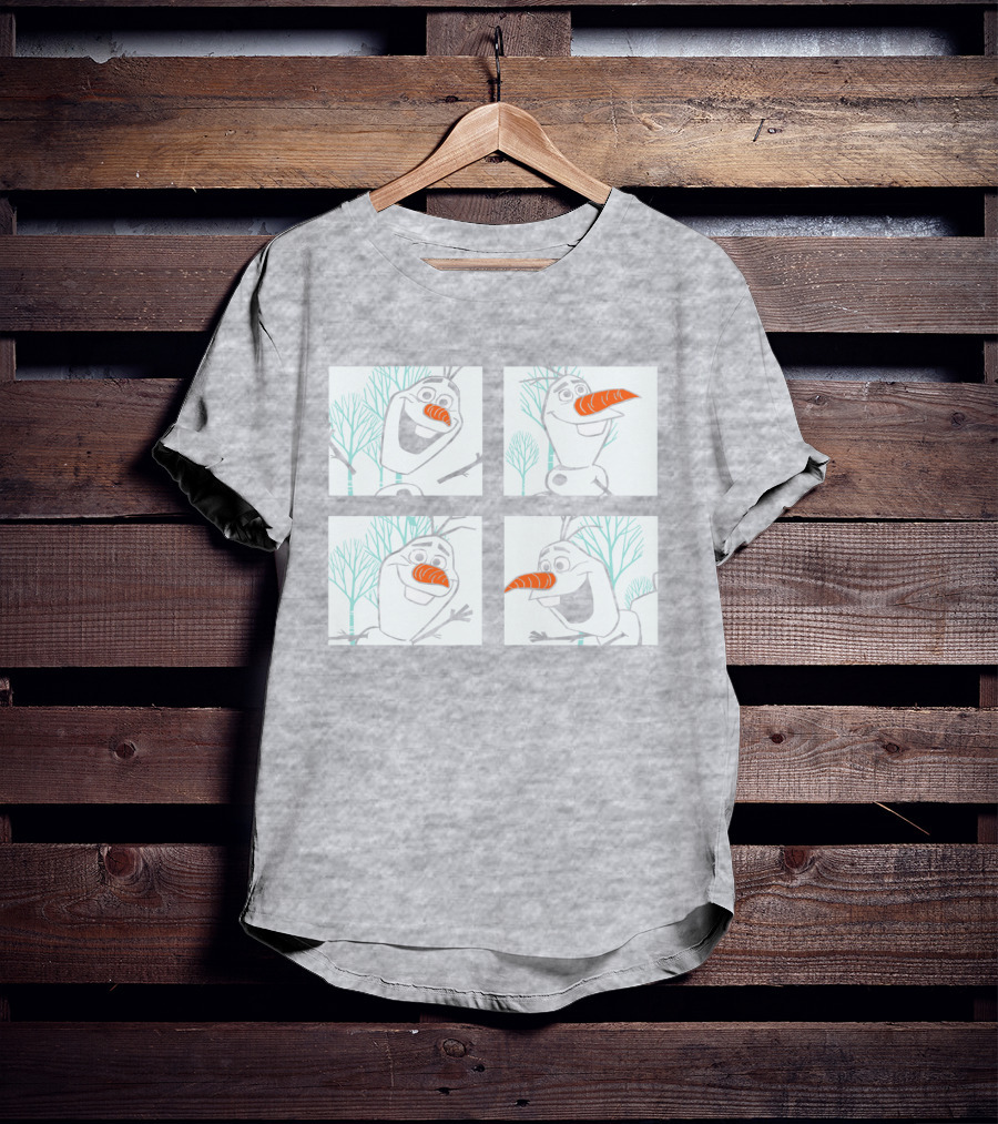 Frozen 2 Olaf Character Panels Winter Scenes T-Shirt