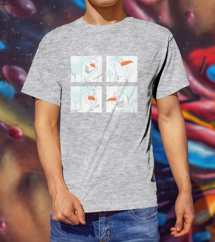 Frozen 2 Olaf Character Panels Winter Scenes T-Shirt