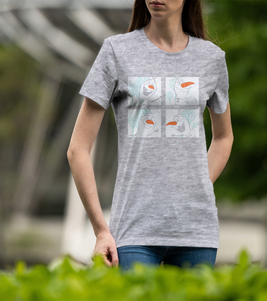 Frozen 2 Olaf Character Panels Winter Scenes T-Shirt