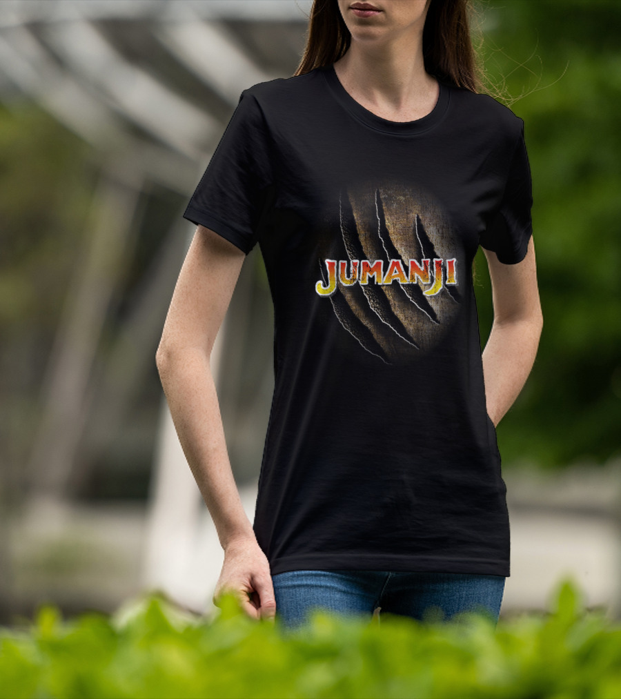 Jumanji Claw Marks Vintage Logo Rugged T-Shirt