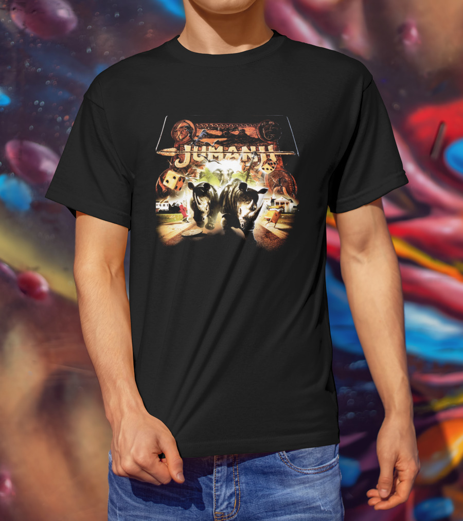 Jumanji Stampede Dice Adventure Classic Movie Scene T-Shirt