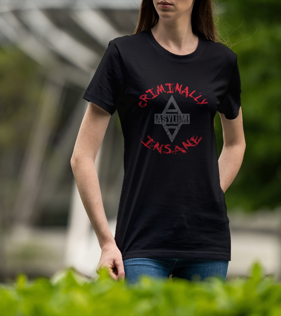 Criminally Insane Asylum Villain Joker Card Player Prisoner T-Shirt