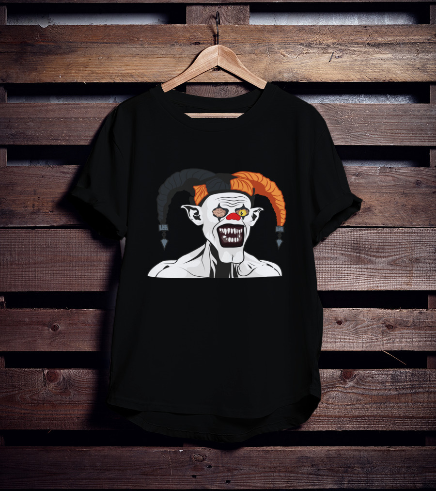 Killer Clown Harlequin Joker Monster Creepy T-Shirt