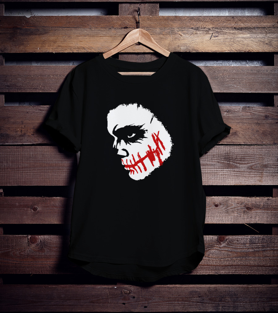 Scary Face Clown Joker Dark Grunge Red Smear T-Shirt