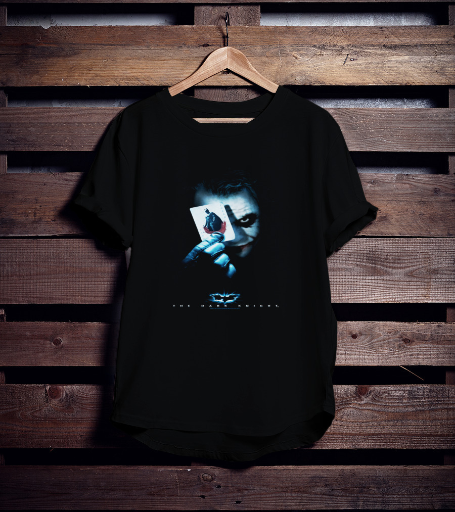 The Dark Knight Joker Batman Card Iconic Movie Villain Image T-Shirt