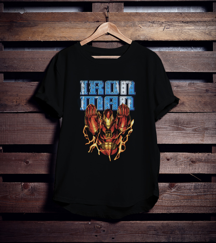 Iron Man Marvel Avengers In Flight Iconic Comic T-Shirt
