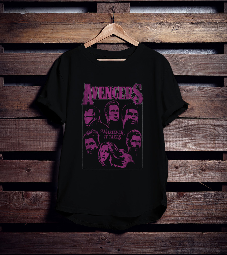 Avengers Whatever It Takes Neon Square Marvel T-Shirt