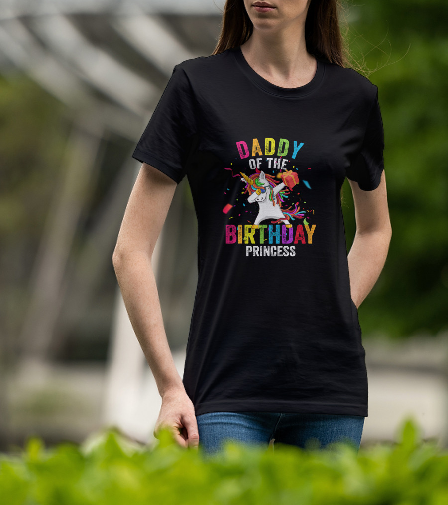Daddy Of The Birthday Princess Unicorn T-Shirt