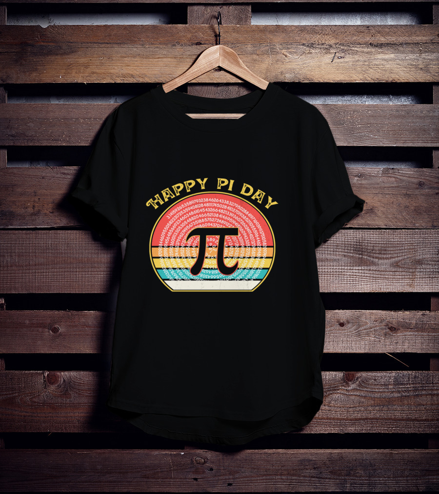 Happy Pi Day Vintage Retro Numbers Pi T-Shirt