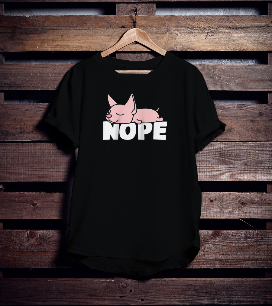 Nope Napping Cat Funny Lazy Cats Lover T-Shirt