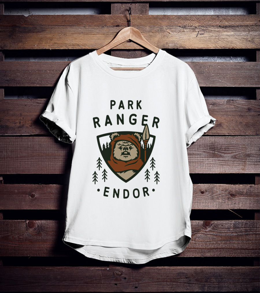 Star Wars Endor Ewok Park Ranger Badge T-Shirt