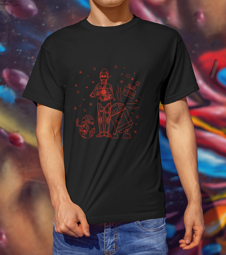 Star Wars Christmas Party C-3PO R2-D2 BB-8 Holiday T-Shirt