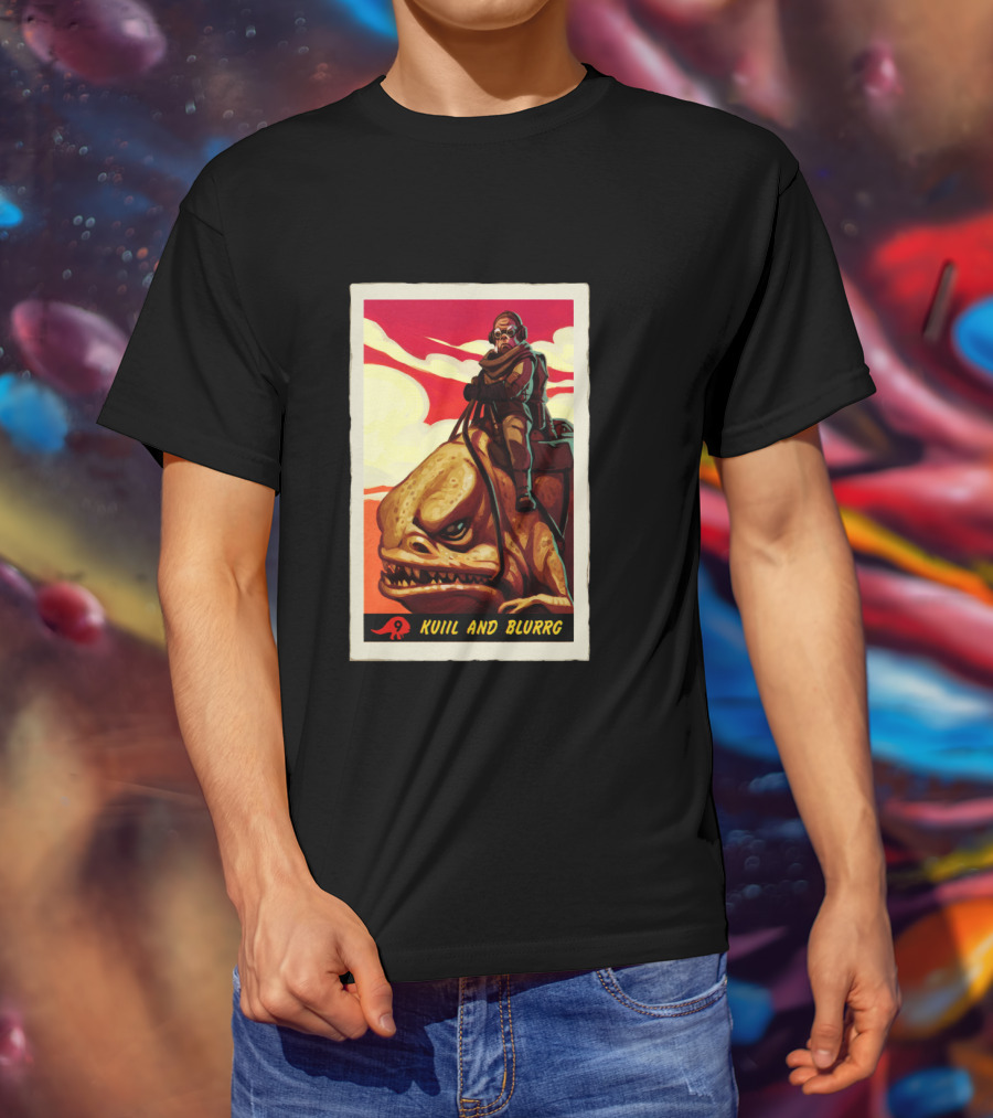 Star Wars The Mandalorian Kuiil And Blurrg Retro T-Shirt