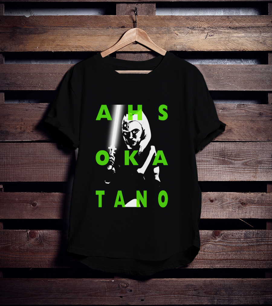 Ahsoka Tano The Clone Wars Green Text Overlay T-Shirt