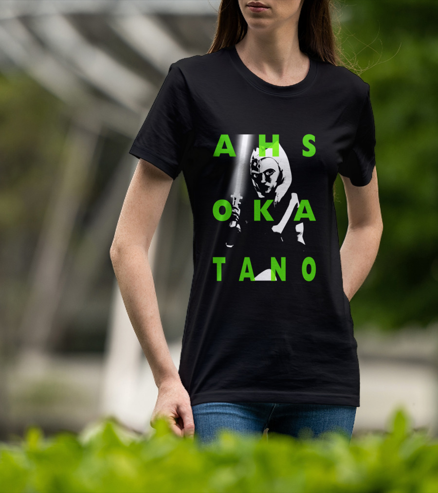 Ahsoka Tano The Clone Wars Green Text Overlay T-Shirt