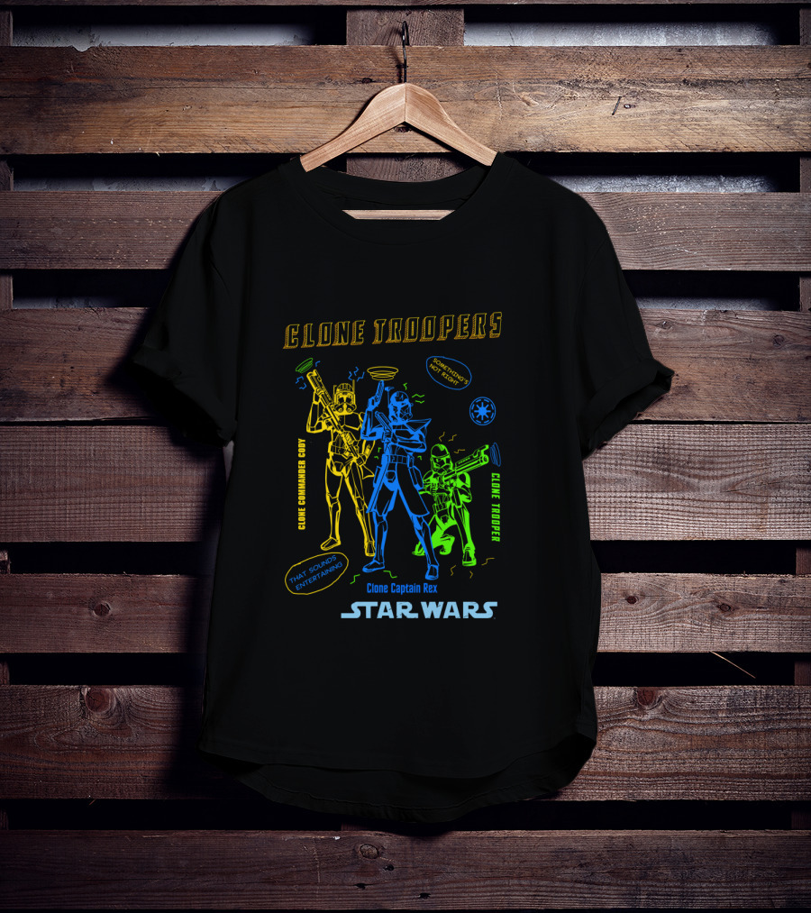 Star Wars Clone Troopers Clone Commander Cody Clone Trooper Clone Captain Rex T-Shirt
