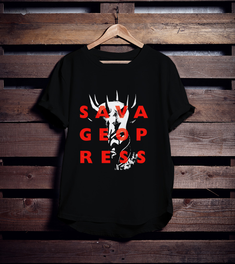 The Clone Wars Savage Opress Bold Red Text Overlay Face T-Shirt