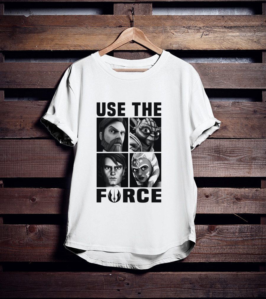 The Clone Wars Use The Force Jedi Characters T-Shirt