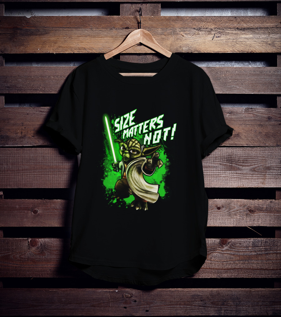 Yoda The Clone Wars Size Matters Not Light Saber Iconic T-Shirt